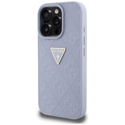Mbulesë telefoni Guess Hot Stamp 4G për iPhone 16 Pro Max, eco-leather, gri