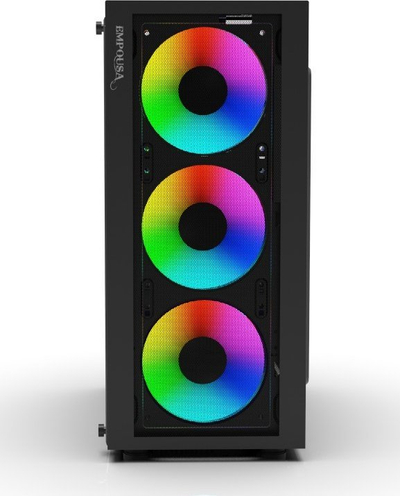 Куќиште за компјутер Inca EMG-15XN, MIDI Tower, ATX micro ATX Mini ATX, црно