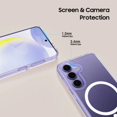 Këse telefoni Tech-Protect Flexair Hybrid MagSafe për Samsung S25, transparente