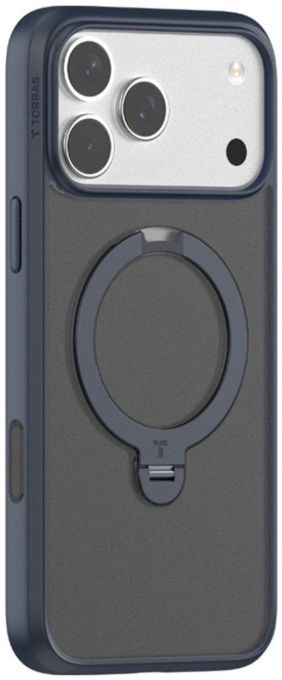 Mbështjellës telefoni Torras Ostand Spin, për iPhone 17 Pro Max, blu