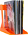 Mbajtëse vinilesh Audio Anatomy LP Holder, mban gjer në 40 LP, plastikë HIPS, portokalli transparente