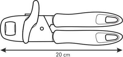 Hapëse konzervash Tescoma PRESTO, 20 cm, plastike metalike, e bardhë