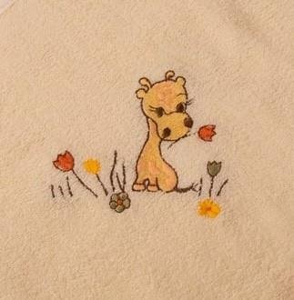 Peshqir banje me kapuç BabyLine, 85x85cm, pambuk terry, i bardhë