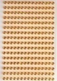 Gurë dekorativë ngjitës Brewis, 6 mm, 140 copë, ngjyrë ari