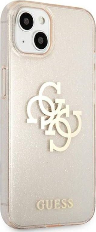 Mbrojtëse telefoni Guess 4G Glitter, TPU, për iPhone 13 Mini, ngjyrë ari