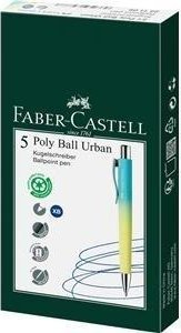 Set stilolapsash Faber-Castell 241109 Poly Ball XB, 5 copë, koleksioni Summer Sunrise, shumëngjyrësh