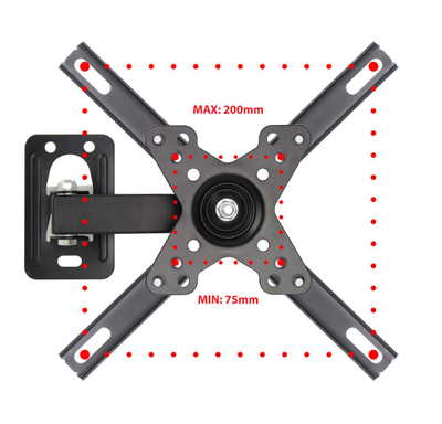 Mbajtëse muri për TV Esperanza ERW011, 12"-50", 20 kg, e zezë