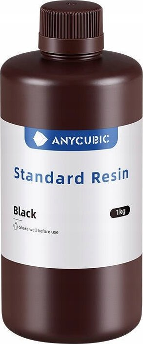 Rrëshirë 3D ANYCUBIC Standard Resin, 1kg, e zezë