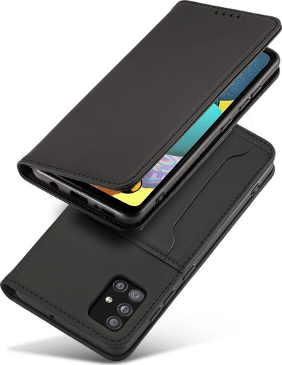 Këllëf telefoni Samsung Galaxy A13 5G, me magnet, me xhep kartash, i zi