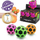 Top antistres Atomic Squish Ball, silikon, efekt neon, i zi