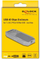Kuti e jashtme SSD DeLOCK 42033, M.2 NVMe, USB Type-C 40 Gbit/s, gri
