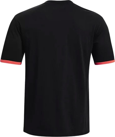 Bluzë sportive Under Armour Crest për burra, me mëngë të shkurtra, material i hollë i lehtë, e zezë