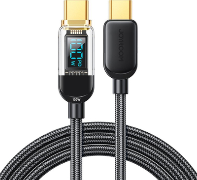Kabllo USB Joyroom JYR646, USB C në USB C, 1.2 m, 100W, e zezë