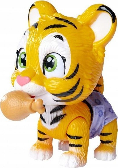Lodër pelush Simba Pamper Petz Tiger, funksion pirje dhe urinimi, me pelenë, shumëngjyrëshe