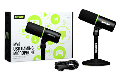Mikrofon gaming Shure MV6, USB C, dalje kufjesh 3.5mm, i zi