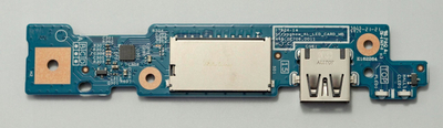 Pllakë I/O për laptop, me port USB, me lexues karte, blu