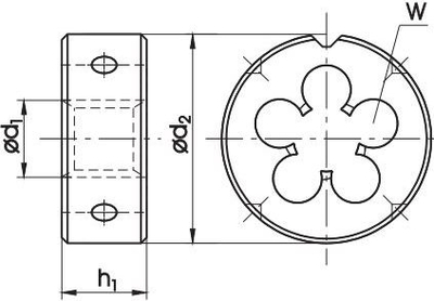 Кружна матрица FANAR NPT 3/4 x 14, HSS, сооднос 1:16