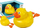 Lodër për banjo LEAN Toys Floating Duck 7161, me bateri, për kalamaj, shumëngjyrëshe