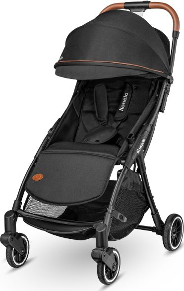 Детска количка Lionelo Julie One, до 22 kg, со компактно преклопување, црна