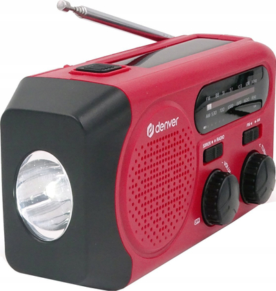 Radio emergjence Inter Sales SCR-2010, 2000mAh, power bank USB, e kuqe