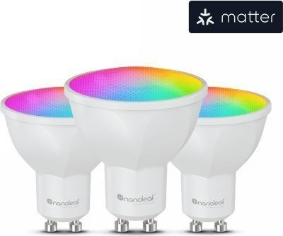 Llambë e zgjuar Nanoleaf Essentials GU10, Matter, set me 3 copë, e bardhë