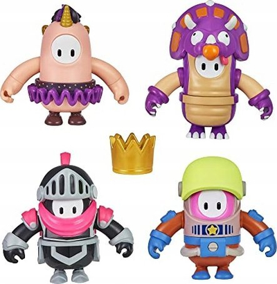Set figura lojrash Fall Guys, 4 figura, shumëngjyrëshe