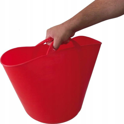 Kos elastik Flexi, plastikë fleksibile, 14L, i kuq
