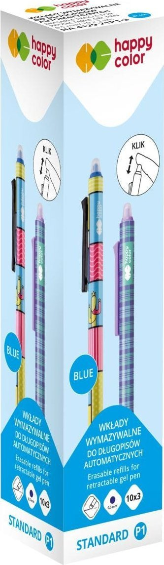 Refill për stilolaps Happy Color, 3 copë, blu