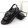 Женски сандали Filippo DS6069, кожа, со wedge потпетица, црни