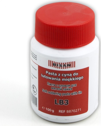 Pastë saldimi e butë Bisan LB3, Sn97Cu3, 100g