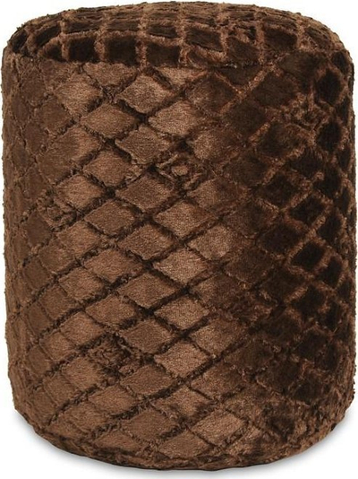 Puf dekorativ Luxima Roma, 45 cm i lartë, ngjyrë kafe