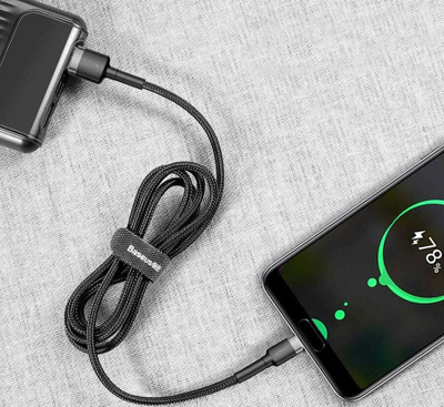 Kabllo USB Baseus CATKLF AG1, USB A në USB C, 0.5m, zi gri