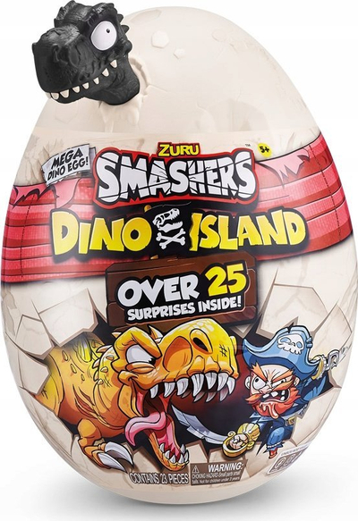 Lodër vezë surprizë Zuru Smashers Dino Island S5, me mbi 25 surpriza, 29.6cm, bezhë