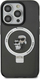 Kuti mbrojtëse Karl Lagerfeld me unazë Ring Stand Karl Choupette MagSafe për iPhone 11 / XR, transparente