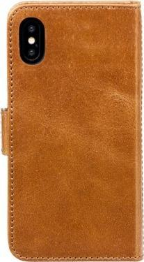 Kopertinë lëkure dbramante Bernstorff për iPhone XS / X, dark tan