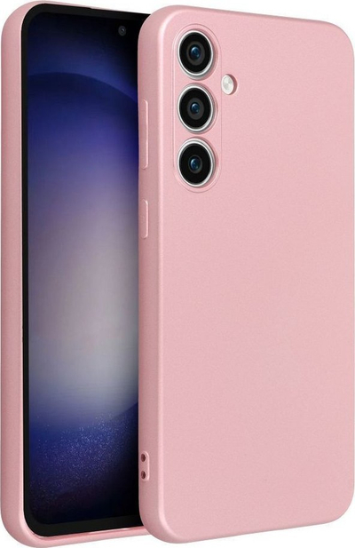 Kllëf telefoni për Samsung Galaxy S23 FE, metalik, i fortë, rozë