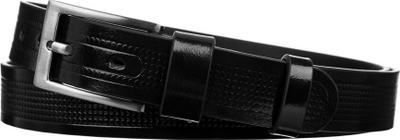 Кожен машки ремен Rovicky PLW-R-14, природна мазна кожа, 2.5 cm, црн