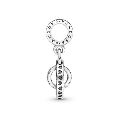 Pendant për byzylyk Pandora, i Argjendtë/Transparent