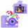 Kamerë digjitale për fëmijë Xrec H05, 40MP, lojëra dhe Mp3, Purple Unicorn