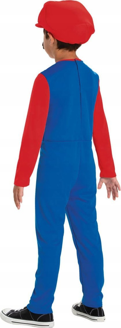 Kostum për kalamaj DISGUISE Super Mario, masa 7-8 vjeç, me kapelë, blu me të kuqe