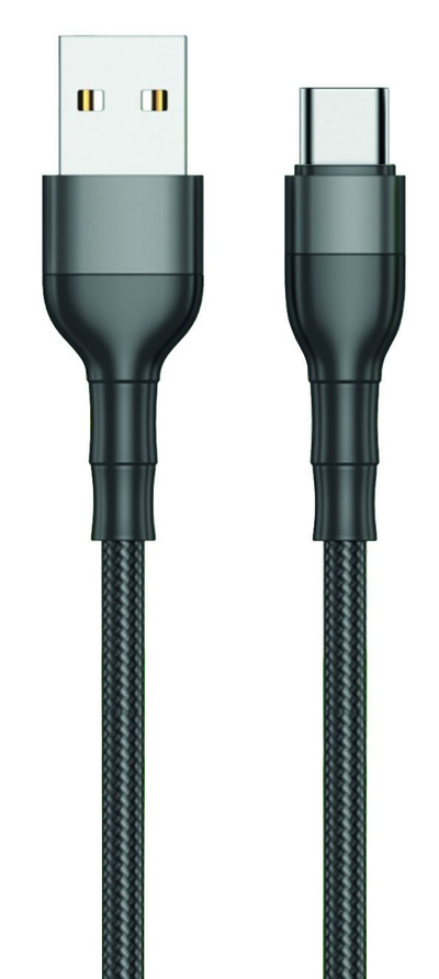 Kabllo USB 2GO 797304, USB në USB C, 1m, e zezë