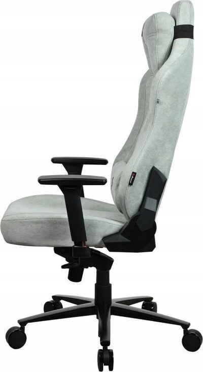 Karrige gaming Arozzi Vernazza, material i butë, mbështetëse 3D, gri perle