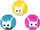 Top lodër për qen Duvo+ Latex Toy Ball Smile, 7.2cm, shumëngjyrësh