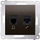 Prizë kompjuterike dhe telefoni Kontakt Simon 54 D5T.01/49, RJ45 Cat 5e, RJ12, e zezë mat