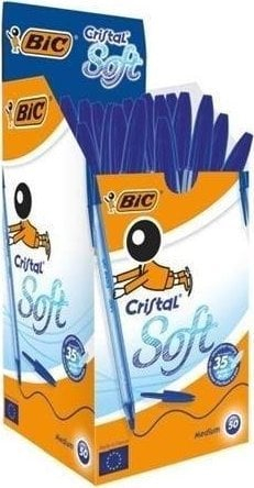 Stilolaps BIC Cristal Soft, paketim 50 copë, bojë blu