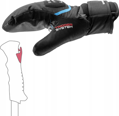 Doreza skish Leki Griffin 3D Junior Mitt 7.0, kalamaj, të zeza