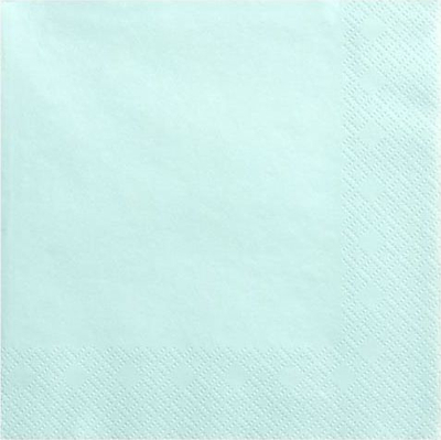 Peceta tavoline treshtresore pa markë, 33x33 cm, 20 copë, ngjyrë turkeze
