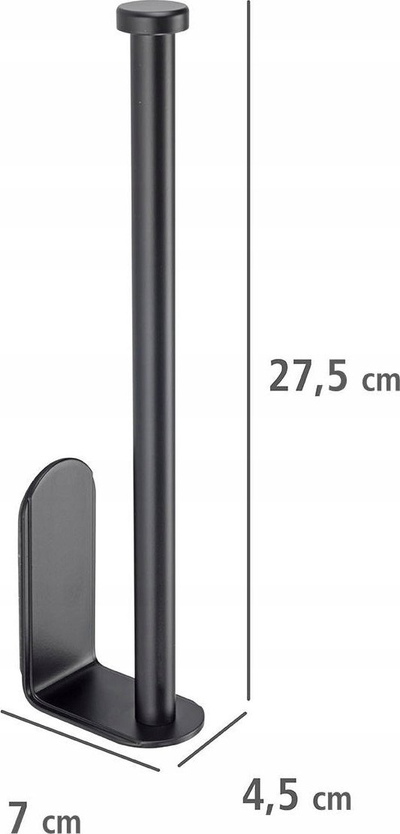 Mbajtës letre kuzhine WENKO Nio, vetëngjitës, alumin inox, i zi