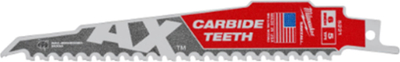 Teh sharre Milwaukee AX Carbide Demolition, 6", 5 TPI, i kuq