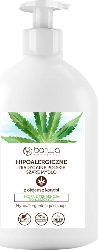 Sapun lëng Barwa Hypoallergenic, me vaj kërpi, 500ml